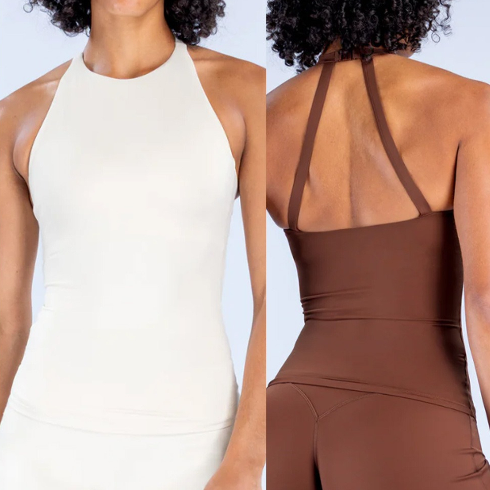 Suspender Tank Top - Kadınlar İçin Halter Tank Top, Dahili